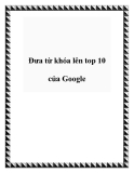 Cách đưa từ khóa lên top 10 Google hiệu quả nhất