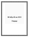 Bí kiếp tối ưu SEO Onpage chuẩn nhất 2024