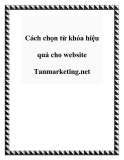 Cách chọn từ khóa hiệu quả cho website Tanmarketing.net chuẩn SEO nhất