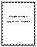 6 Nguyên nhân khiến từ khóa trên Google bị rớt hạng