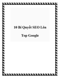10 Bí Quyết SEO Lên Top Google Hiệu Quả Nhất