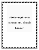 SEO hiệu quả nhất 2024: Các cách làm SEO tốt nhất hiện nay