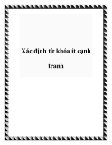 Cách xác định từ khóa ít cạnh tranh hiệu quả nhất