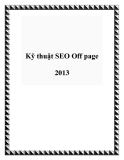Kỹ thuật SEO Off page 2013: Hướng dẫn chi tiết và hiệu quả