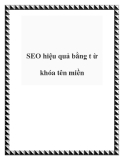 SEO hiệu quả: Tối ưu SEO bằng từ khóa tên miền