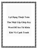 Thuật Toán Tìm Nhặt Lắp Ghép Keyword SEO: Tối Ưu SEO Từ Khóa Khó, Cạnh Tranh