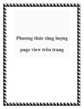 Phương pháp tăng lượng page view trên trang hiệu quả nhất