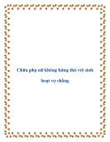 Chữa phụ nữ không hứng thú với sinh hoạt vợ chồng