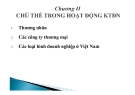 Chủ thể hoạt động kinh tế đối ngoại: Kinh nghiệm và phân loại