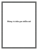 Phòng và chữa gan nhiễm mỡ