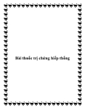 Bài thuốc trị chứng hiếp thống