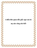 6 điều liên quan đến giấc ngủ của bé mẹ nào cũng nên biết