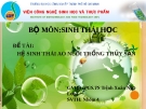 ĐỀ TÀI: HỆ SINH THÁI AO NUÔI TRỒNG THỦY SẢN