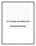 14 ý tưởng Email Marketing cho danh sách email của bạn