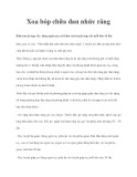 Xoa bóp chữa đau nhức răng