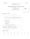  Bài kiểm tra định kỳ cuối kỳ I - Năm học 2012 - 2013  Trường Tiểu học Lai cách  1