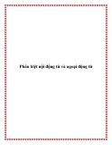 Phân biệt nội động từ và ngoại động từ
