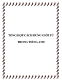 TỔNG HỢP CÁCH DÙNG GIỚI TỪ TRONG TIẾNG ANH