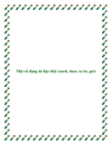 Một số động từ đặc biệt (need, dare, to be, get)