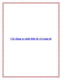 Các dạng so sánh tính từ và trạng từ