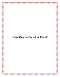 Cụm động từ: Pay off và Put off