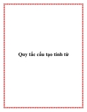 Quy tắc cấu tạo tính từ