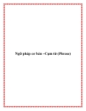 Ngữ pháp cơ bản –Động từ (Verbs)