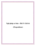 Ngữ pháp cơ bản –Động từ (Verbs)