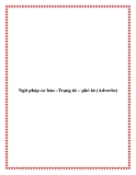 Ngữ pháp cơ bản –Động từ (Verbs)