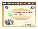 Bài giảng Hệ thống thông tin địa lý Hồ Văn Hóa: Tổng hợp kiến thức