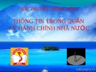 Thông tin trong quản lý hành chính nhà nước: Bài slide môn học