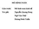 Mô hình toán - Giáo trình mô hình toán kinh tế