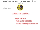 Bài giảng thông tin di động: Chương 2 (Tóm tắt, Chi tiết)