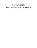 Bài tập môn Quản trị Ngân hàng Thương mại: Tổng hợp mẫu chuẩn nhất