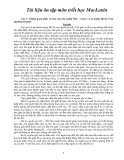 Tài liệu ôn tập môn triết học MacLenin [chuẩn nhất/ đầy đủ nhất]