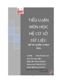 Quản lý mua bán: Tiểu luận môn học hệ cơ sở dữ liệu