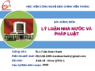 Bài giảng Lý luận nhà nước và pháp luật Trần Đoàn Hạnh chuẩn nhất