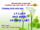 Bài giảng Lý luận nhà nước và pháp luật Trần Thị Mai Phước chuẩn nhất