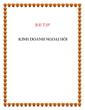 Bài tập kinh doanh ngoại hối: Kinh nghiệm và hướng dẫn