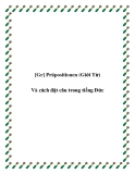 [Gr] Präpositionen (Giới Từ) Và cách đặt câu trong tiếng Đức