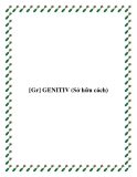 [Gr] GENITIV (Sở hữu cách)