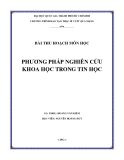  Luận văn Phương pháp nghiên cứu khoa học trong tin học