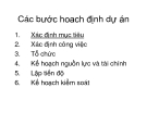 Bài giảng các bước hoạch định dự án chuẩn nhất