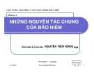 Nguyên lý và thực hành bảo hiểm: Module 3 - Những nguyên tắc chung của bảo hiểm (Nguyễn Tiến Hùng)