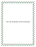 Câu hỏi ôn tập lịch sử báo chí thế giới