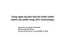 Công nghệ GTL: Bài giảng công nghệ chuyển hoá khí thiên nhiên thành sản phẩm lỏng (GTL technology) - TS. Nguyễn Vĩnh Khanh
