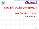 Giải bài toán quy hoạch tuyến tính trên Ms. Excel - Chương 5