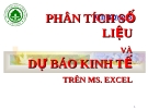 Phân tích số liệu và dự báo kinh tế bằng Ms.Excel: Hướng dẫn chi tiết