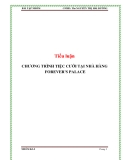 Tiểu luận:Chương trình tiệc cưới tại nhà hàng Forever’s Palace