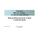 Định giá cổ phiếu: Các phương pháp định giá thông qua lợi tức cổ phần và dòng tiền thuần - Chương 8